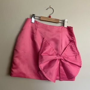 Pink Mini Skirt with Rhinestones